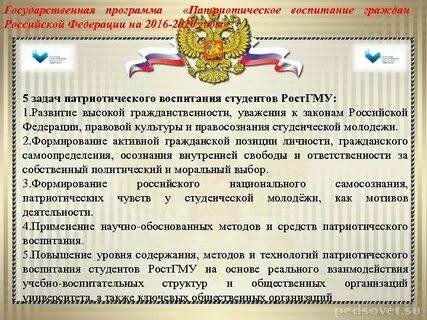 Национальный проект патриотическое воспитание молодежи