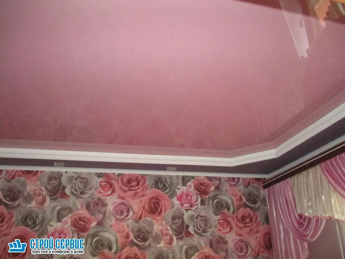 Обои под натяжные потолки фото Глянцевые натяжные потолки в Клину