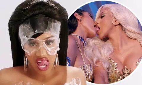 Cardi b tongue kissing