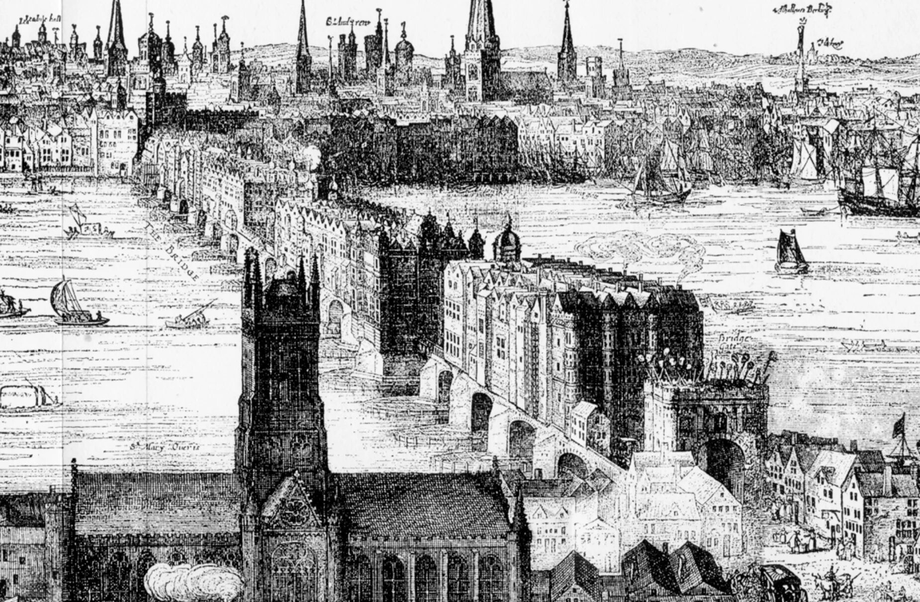 Англия в 6 15 веках. Старый Лондонский мост 1209-1831. Лондон XVII века. Лондонский мост 17 века. Лондонский мост 1209 год.