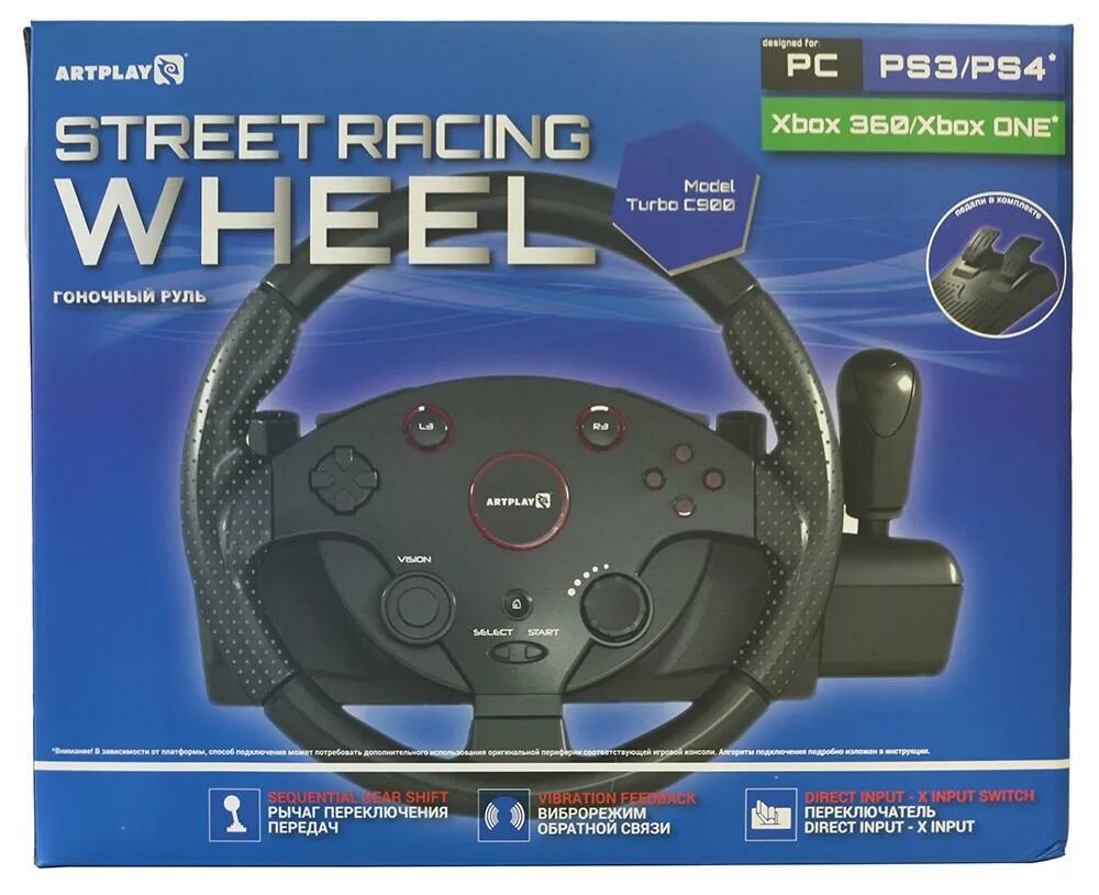 Руль ARTPLAYS Street Racing Wheel Turbo c900. Руль ARTPLAYS Street Racing Wheel Turbo c900 - ps4, ps3, ПК, Xbox one, Xbox 360. Педали для руля ARTPLAYS Street Racing Wheel Turbo c900. ARTPLAY руль c900. Artplays street racing c900