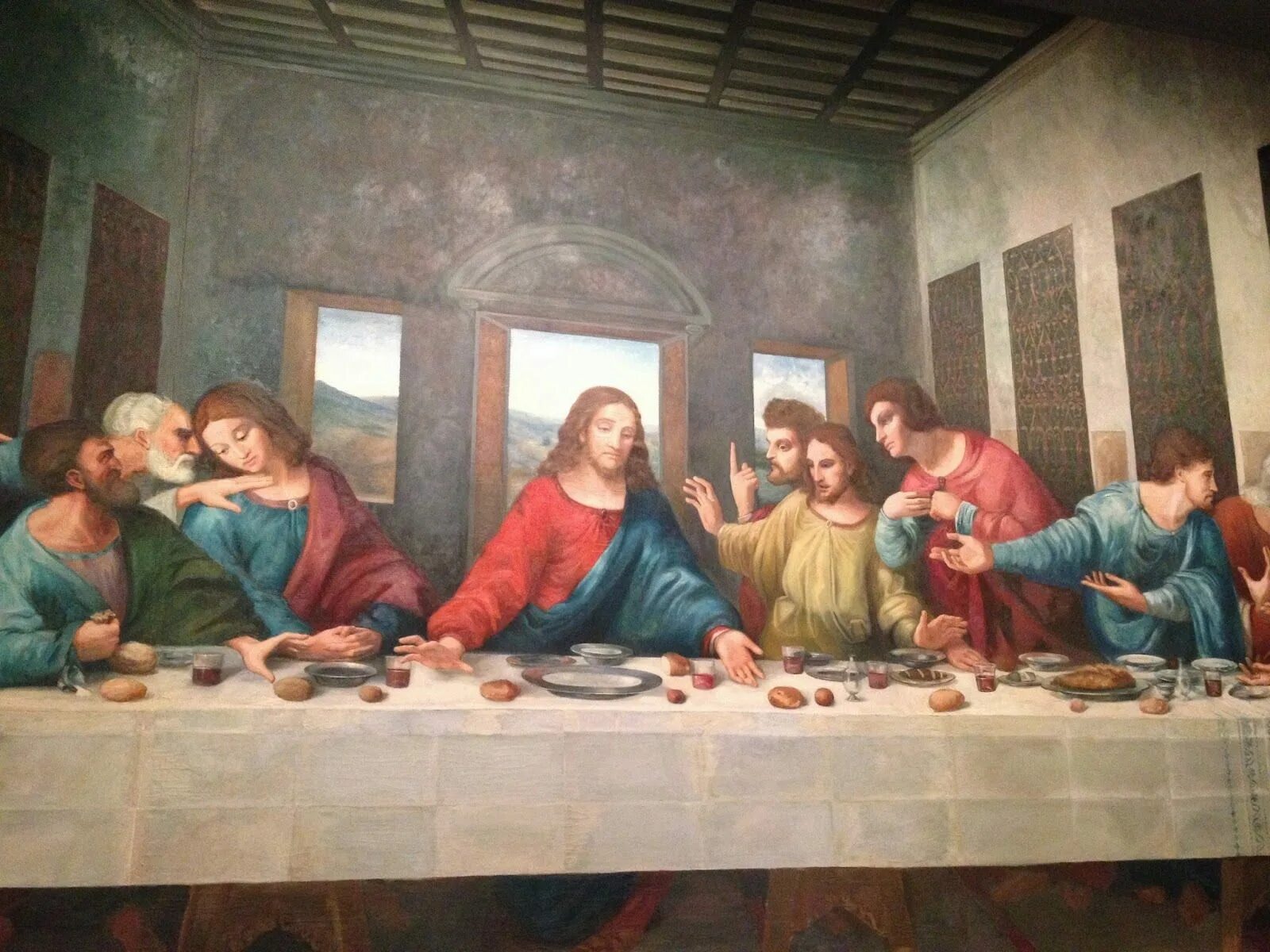 Да винчи вечеря. Леонардо да Винчи Тайная вечеря оригинал. Фреска да Винчи Тайная вечеря. Тайная вечеря Микеланджело. 13 Апостолов картина Леонардо да Винчи.