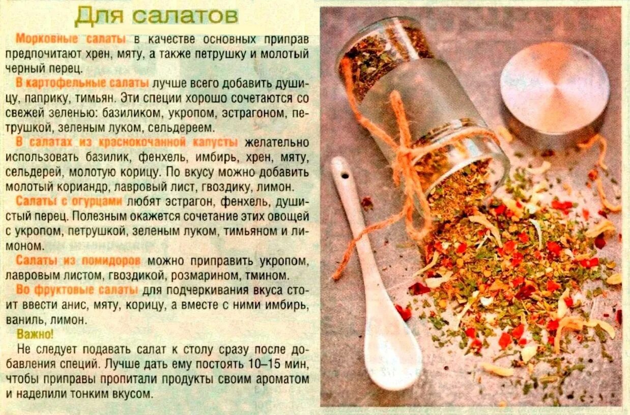 Рецепт пряного. Специи для салата из овощей. Рецептуры пряностей. Приправа для салата. Картинка специи для салатов.