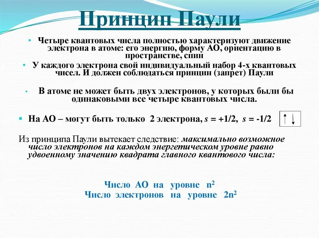Принцип паули атом. Принцип Паули. Принцип Паули химия. Квантовые числа принцип Паули. Принцип Паули формула.