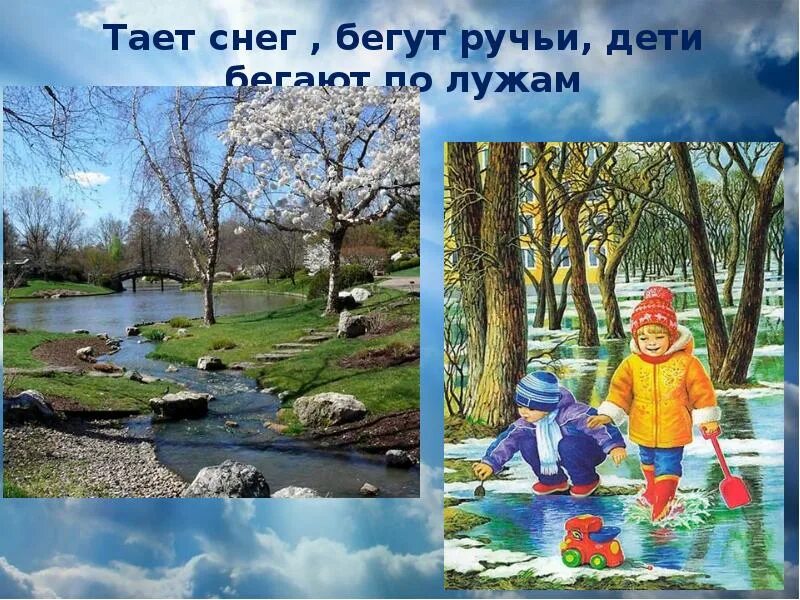 Бежит ручьем вода нету снега нету льда. Весенний Ручеек.