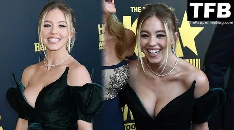 Actress Sydney Sweeney displays her big natural boobs in the new social med...