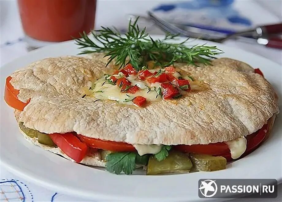 Пита с отрубями. Пита с мясом.