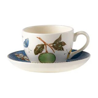Discover Sarah's Garden Teacup & Saucer Blue direct from Wedgw...