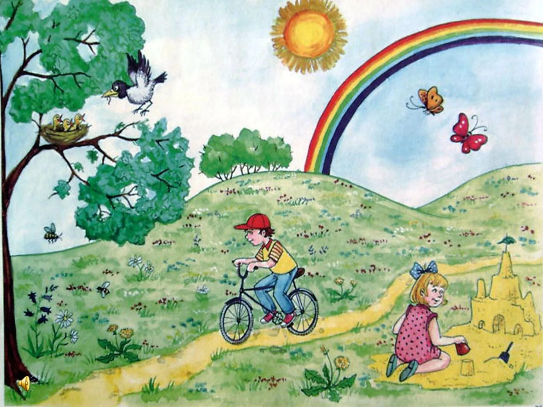 Летний рисунок для детей. Рисунок на тему лето. Детский рисунок лето. Лето рисунок для детей.