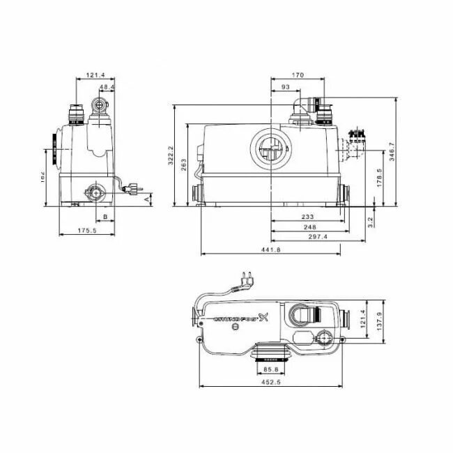 Sololift 2 cwc 3. Grundfos sololift 2 wc-3 (620 вт). sololift2 wc-3 чертежи. насос санитарный grundfos sololift 2 wc-3. grundfos sololift2 wc-3 чертеж.