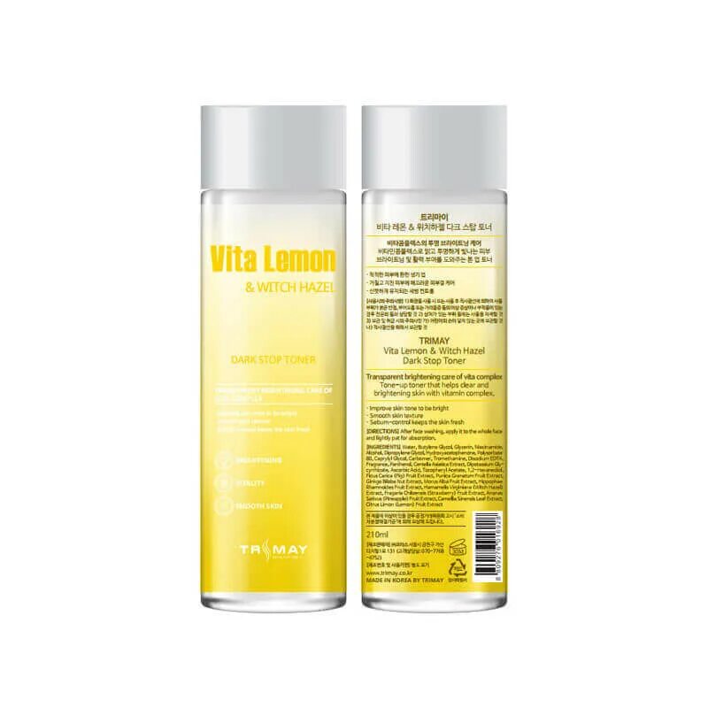 Trimay тонер для сияния с витаминами и гамамелисом Vita Lemon & Witch Hazel Dark stop Toner. Тонер для сияния кожи с глутатионом trimay Glutathione & Witch Hazel Dark stop Toner,210 мл. Trimay тонер для лица. Vita Lemon & Witch Hazel Dark stop Toner — осветляющий тонер Тримей.