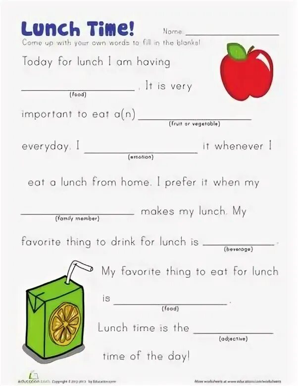 Fill in appealing nourishing lunchtime. Lunch box worksheet. lunchtime worksheets. lunch worksheets for kids. lunch box worksheets for kids craft.