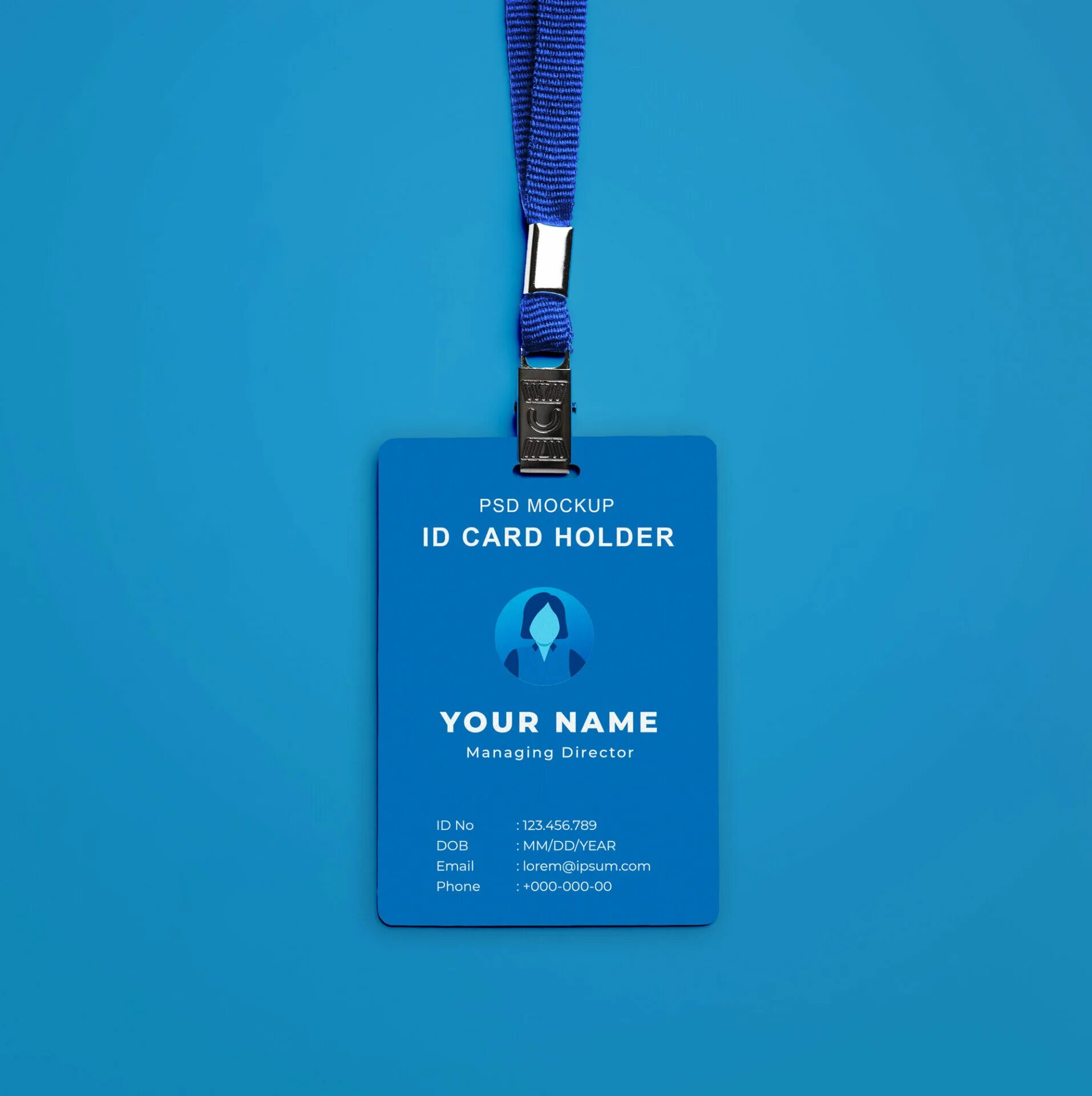 Бейдж мокап. Мокап id card.
