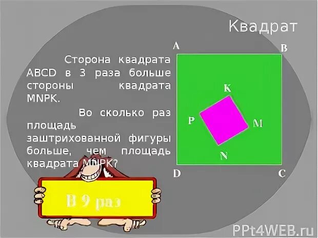 Стороны квадрата увеличили в 4