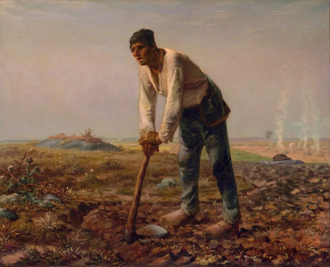 «Человек с мотыгой», 1860—1862,. Сеятель монолитная