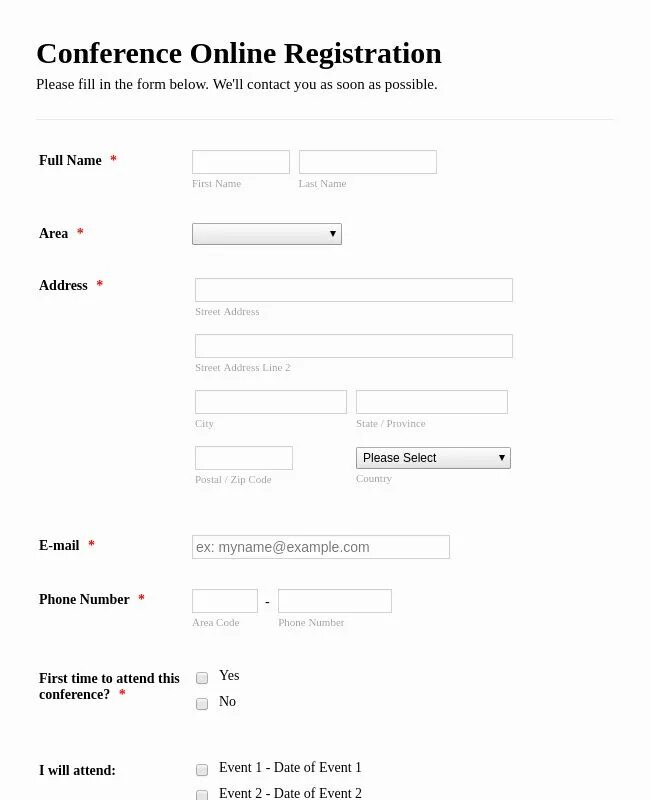 Student registration