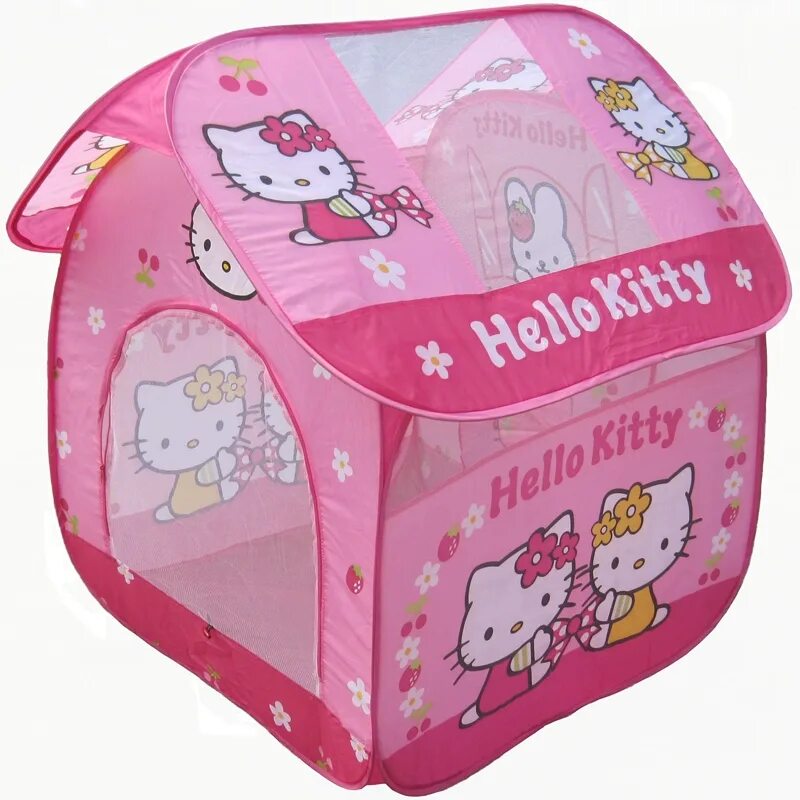 Домик хелло. Детская палатка-домик "hello Kitty". Палатка hello Kitty самораскладывающаяся. Домик Хелло Китти. Хелло Китти домик игровой.