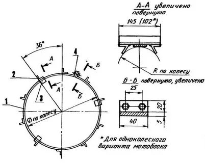 Колеса для мотоблока размеры