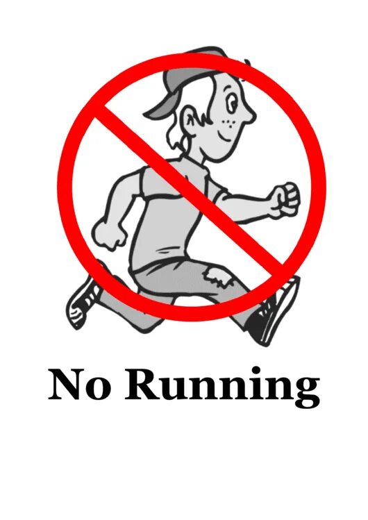 No Running. No Running sign for Kids. Sign no Run. No Running Clipart. Dont running