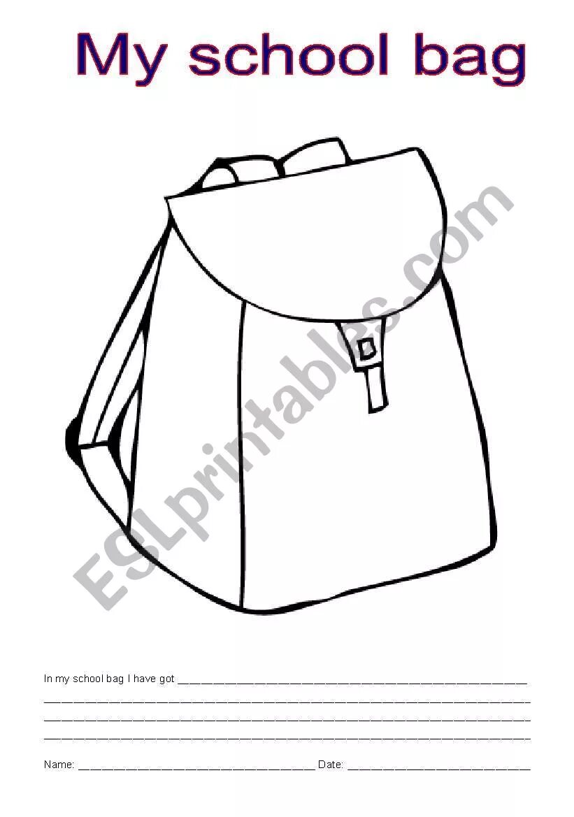 This bag is for. Воркшит my School Bag. My School Bag проект. School Bag задания для детей. My School Bag Worksheets.