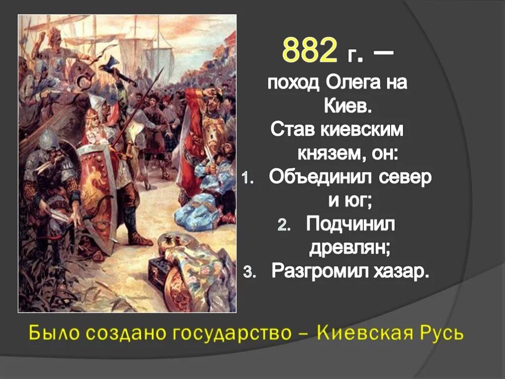 Поход олега в каком году. Походы князя Олега на Киев в 882. Это поход князя Олега из Новгорода на Киев в 882 г..