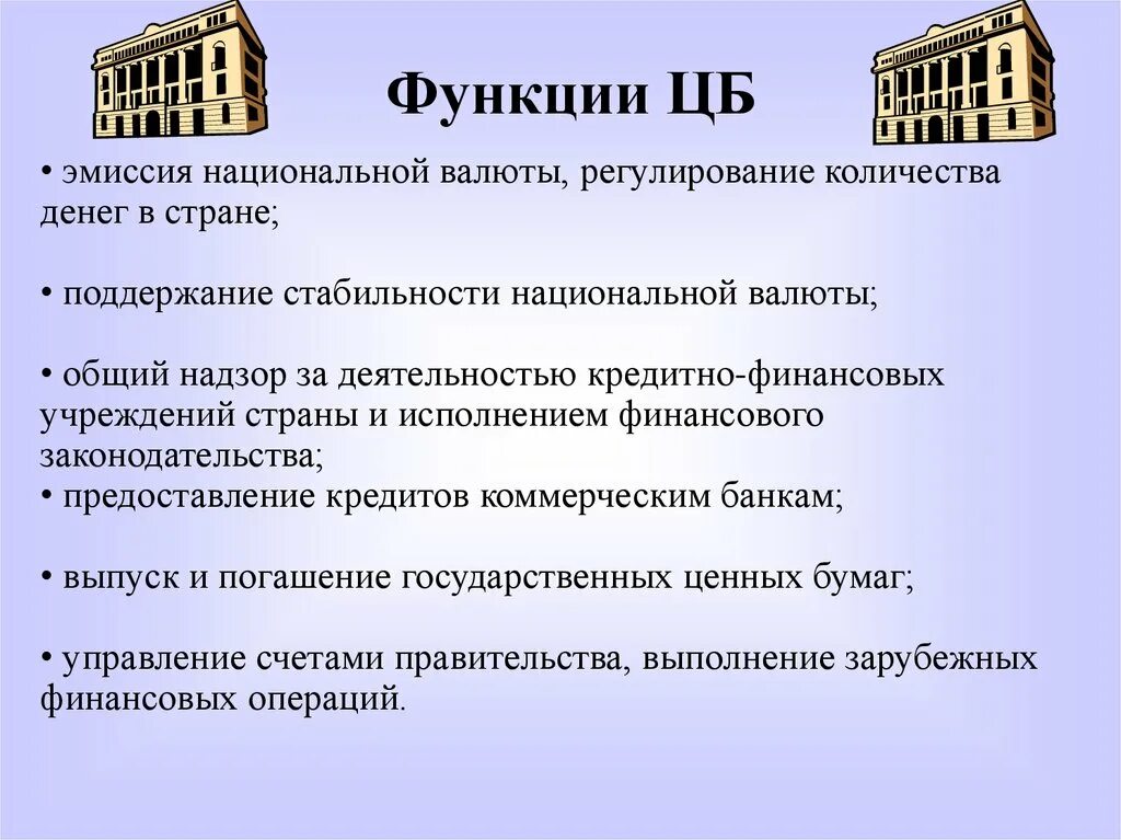 Банк это финансовое учреждение. Функции центрального банка РФ эмиссия национальной валюты. Функции центрального банка эмиссия денег. Центральный банк . Функции ЦБ. Функции ЦБ И коммерческих банков.