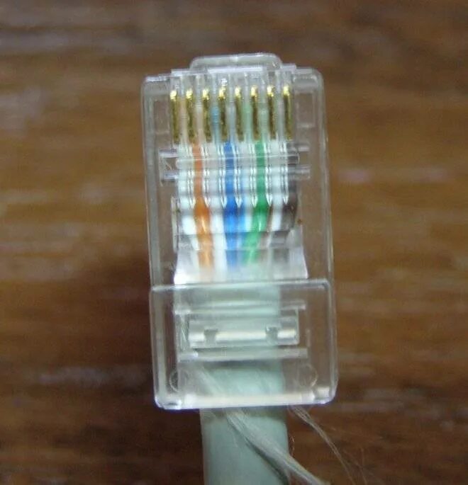 Обжатый сетевой кабель. Обжимка кабеля RJ 45. Обжатый коннектор RJ-45. Обжать разъем RJ-45. Обжим кабеля rj45.