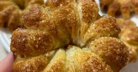 Яблочные колечки в слоеном