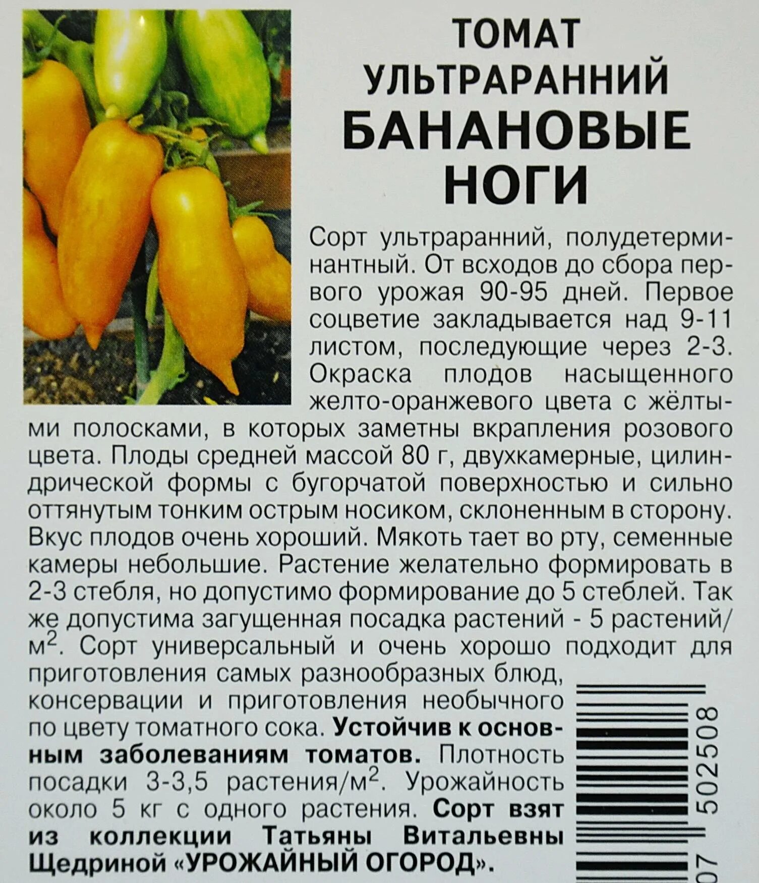 Томат банановые ноги описание сорта фото отзывы