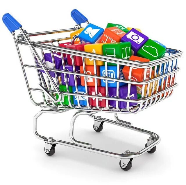 товары в магазине. товары для дома. разные товары. тележка с товарами. корзина для покупок на прозрачном фоне.