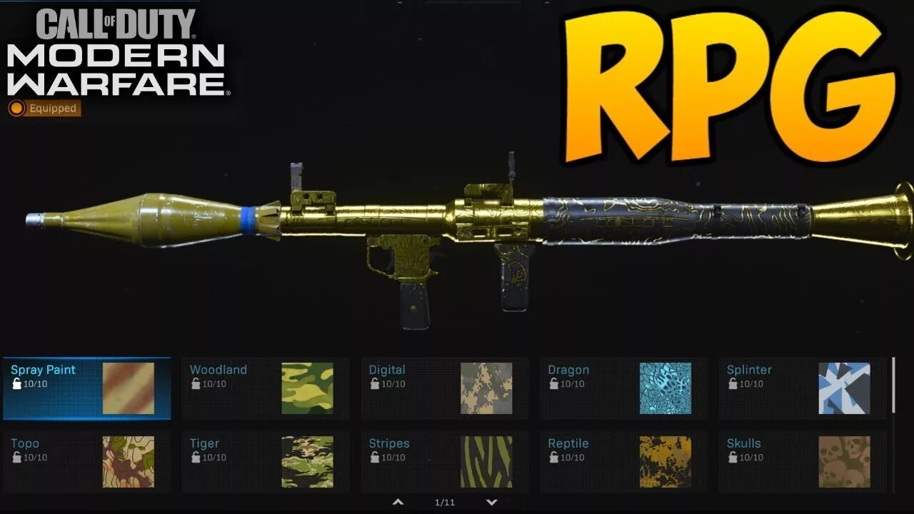 Gold Camo Cod. Золотой РПГ. РПГ 7 Голд. Gold RPG Call of Duty.