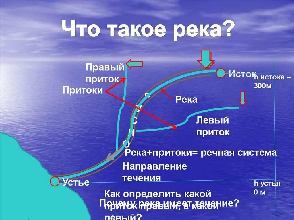 Карта с направлением течения рек. Исток направление течения Устье. Схема течения реки. В течении реки. Устье и направление теченения , Исток.