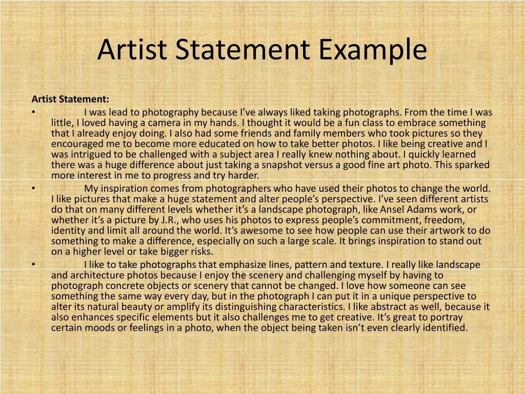 Art statement