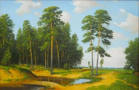 Сосны акрилом