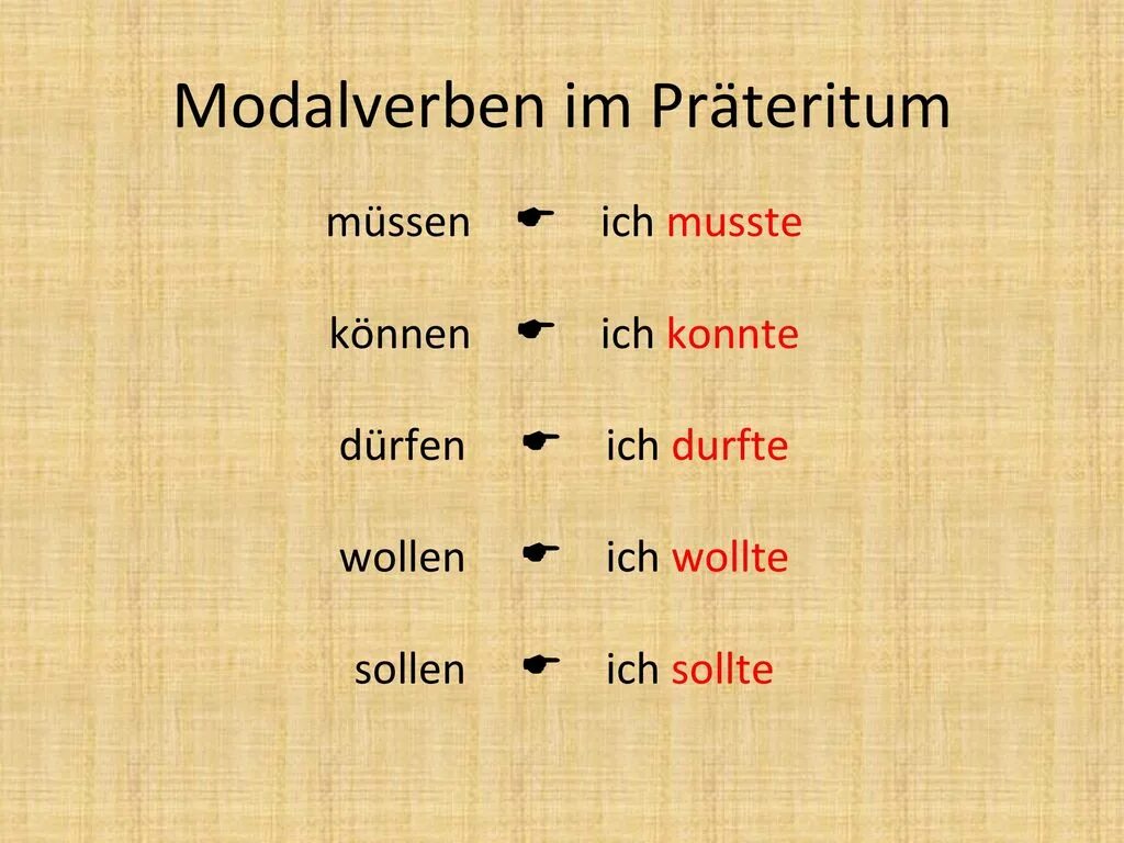 Sollen спряжение. Präteritum модальных глаголов. Модальные глаголы в Претеритум. Präteritum Модальные. Модальные глаголы в Претеритум в немецком языке.