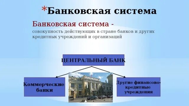 Учреждения цб. Банки коммерческие банки и другие. Другие финансово кредитные учреждения. Банковская система совокупность действующих в стране банков. Кредитные организации и институты парабанковской системы.