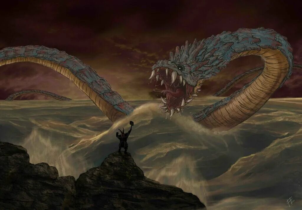 Ёрмунганд мировой змей, символ тьмы и разрушения Leviathan Дзен