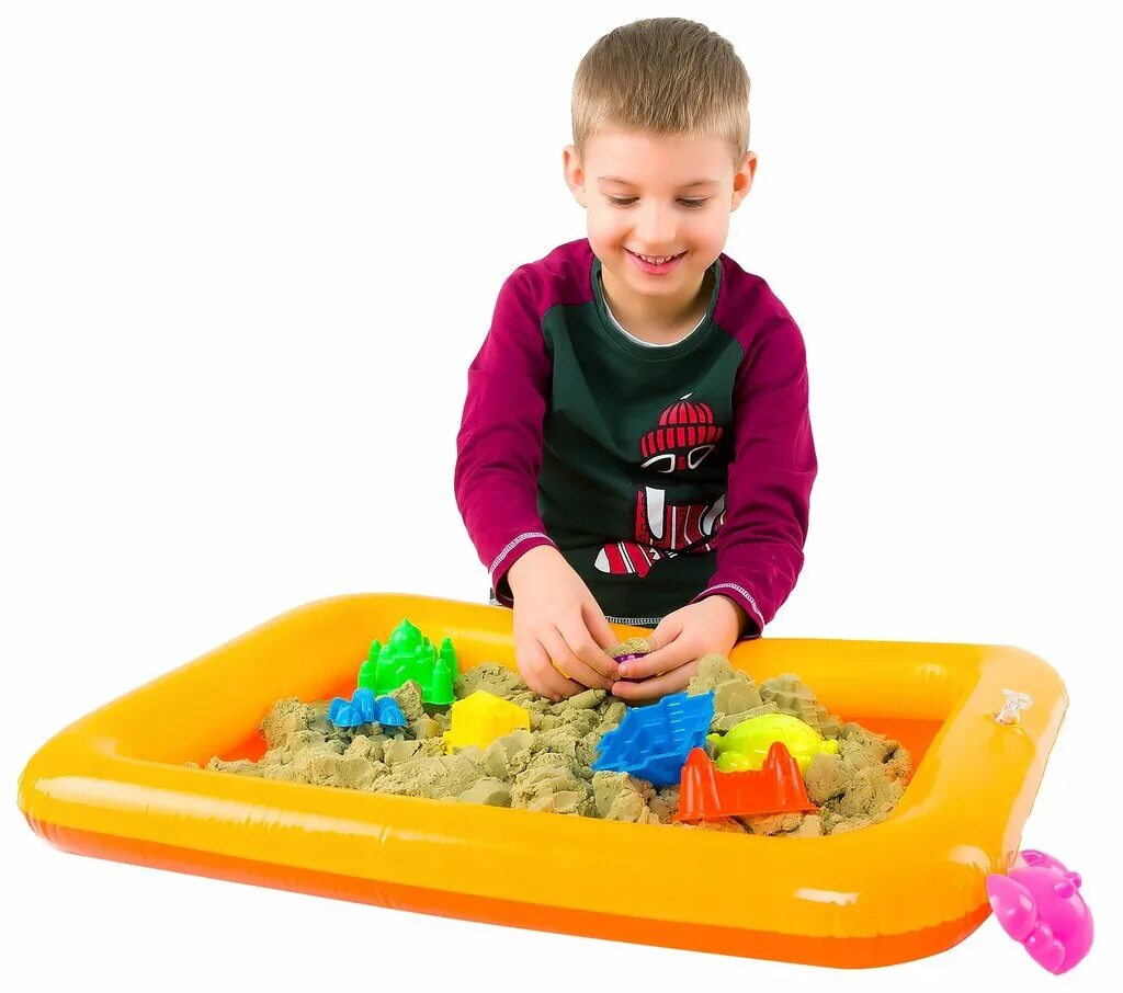 надувной бассейн для кинетического песка. песочница для кинетического песка. домашняя песочница для детей. надувная песочница для песка. формочки для кинетического песка.