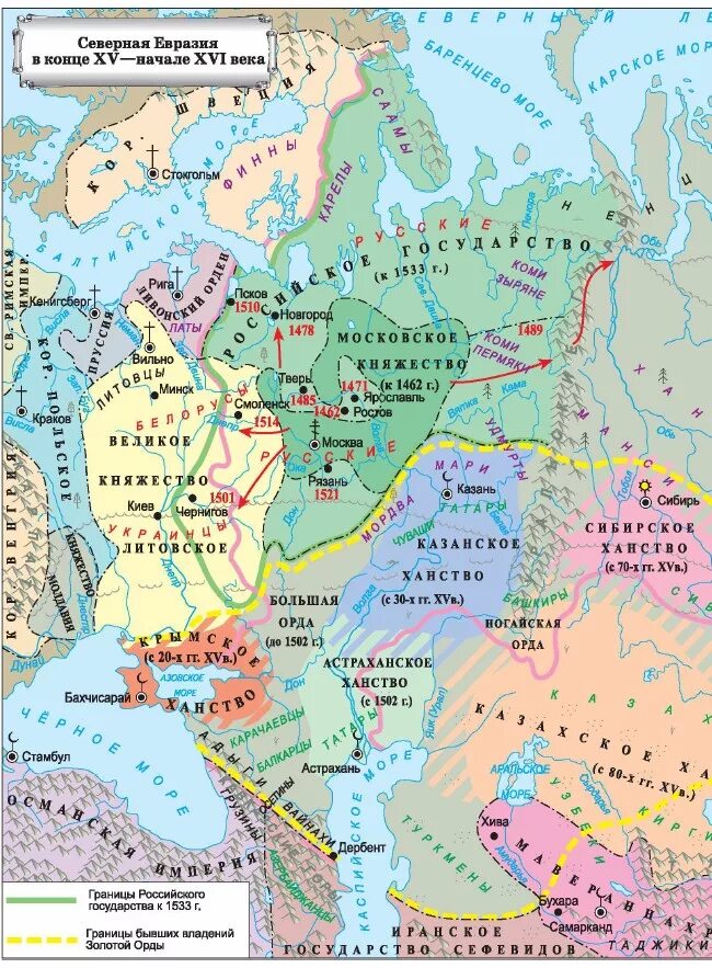 Русь и орда в 14 веке. Карта Русь и Орда 16 век. Россия в начале 16 века карта. Карта Евразии в конце 16 века. Северная Евразия в конце 15 начале 16 века.