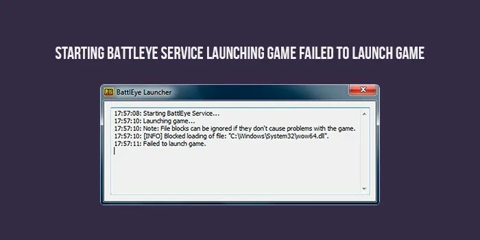 Ошибка при запуске ФОРТНАЙТ. Failed to Launch game.. BATTLEYE service. BATTLEYE игры. Battleye failed