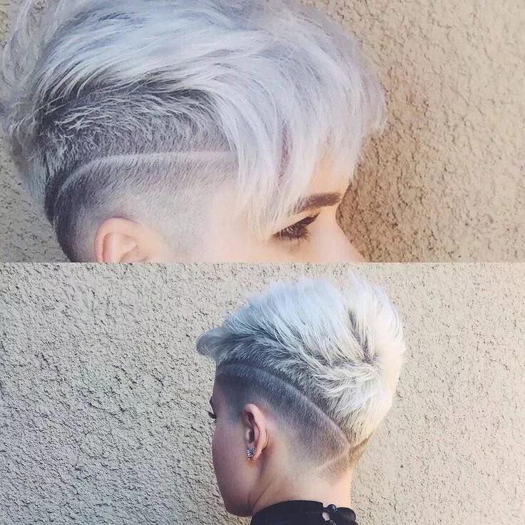 Женская стрижка с висками и затылком Épinglé sur Shaved hair