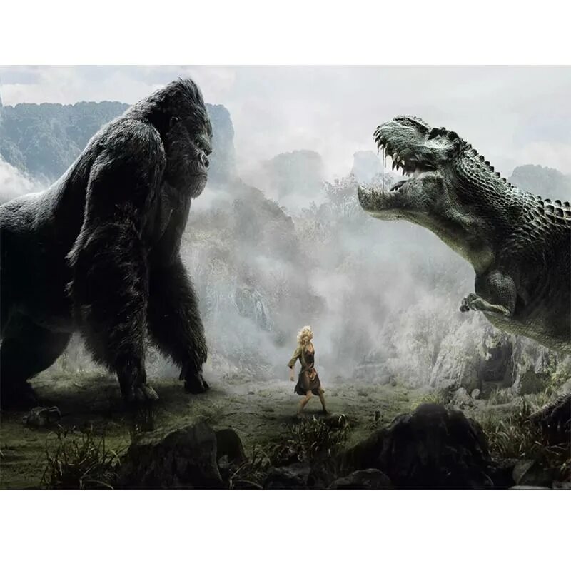 Кинг конг против динозавров. Кинг Конг битва с динозаврами. Кинг Конг динозавры. Горилла и динозавр.