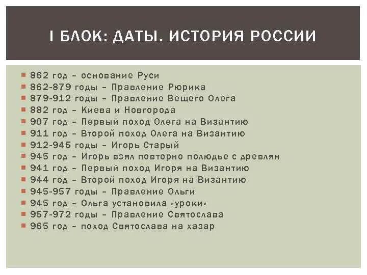 Какое событие 8 апреля. Основные даты Руси. Важные даты по истории России 6. Даты по истории древней Руси. Даты 9 века истории России.