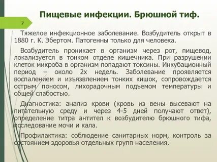 Брюшной тиф тест по инфекции