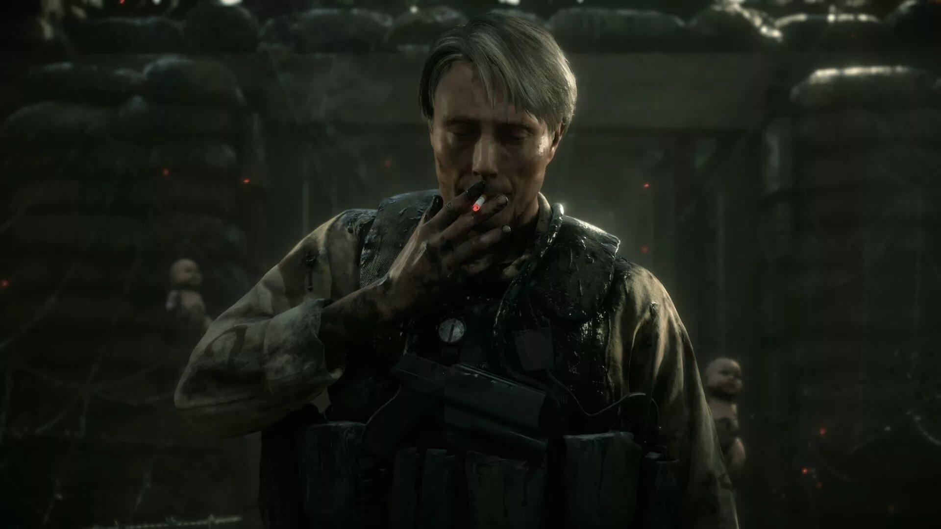 Мадс миккельсен игра. Мадс миккельсен death stranding. death stranding мадс миккельсе. мадс миккельсен клифф унгер. мадс миккельсен — клифф в death stranding.