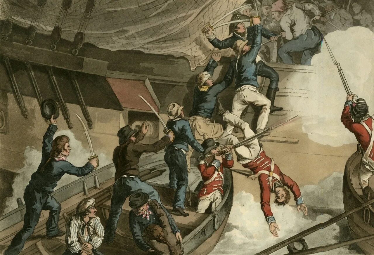 Поднять мятеж. HMS Hermione 1782. Джон Огастес Аткинсон. Мятеж на корабле. Бунт на корабле пираты.