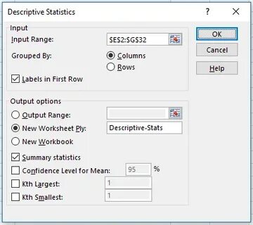 Output row