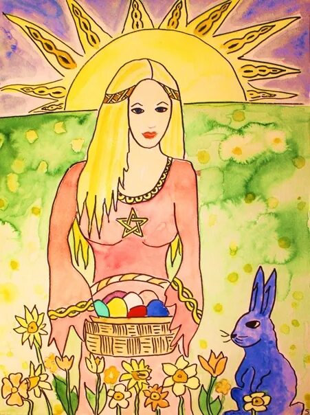 Остара богиня заяц. Остара праздник. Остара арт. Остара богиня весны изображения.