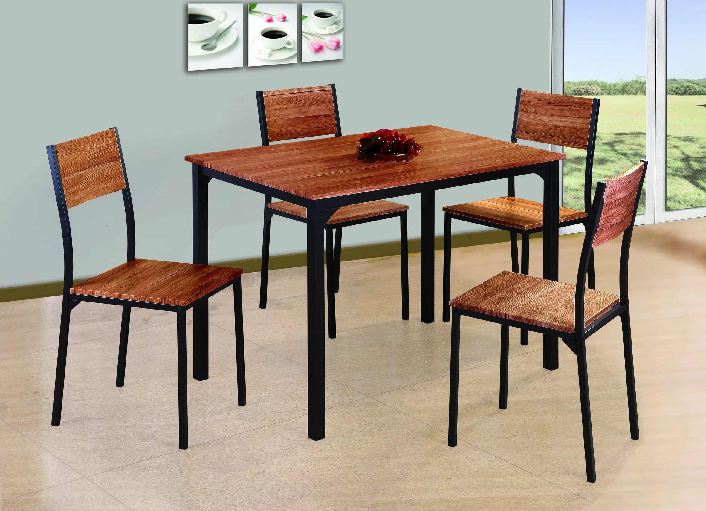 Четверо стульев. Комплект Siena: стол 100х70 и четыре стула Sonoma Oak MP-T. Комплект металлической мебели HYS-0195 стол 100 72см 4 стула. Набор мебели 5 предметов f0829 стол 100x100см 4 стула. Комплект обеденный стол и 4 стула.