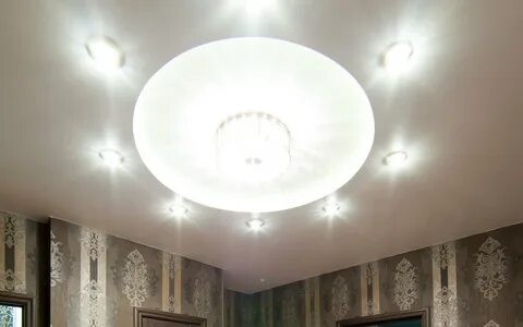 Круглые светильники для натяжного потолка